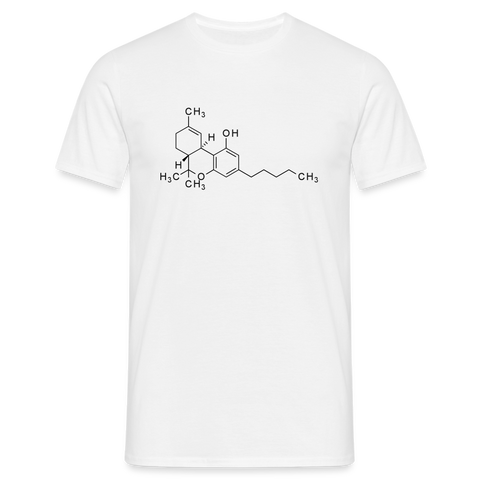 Tetrahydrocannabinol - Herren Cannabis Shirt - Weiß