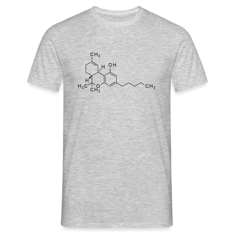 Tetrahydrocannabinol - Herren Cannabis Shirt - Grau meliert