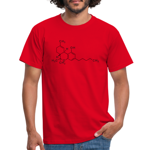 Tetrahydrocannabinol - Herren Cannabis Shirt - Rot