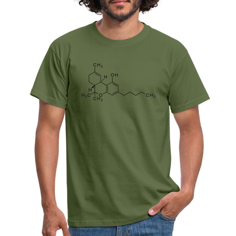 Tetrahydrocannabinol - Herren Cannabis Shirt - Militärgrün