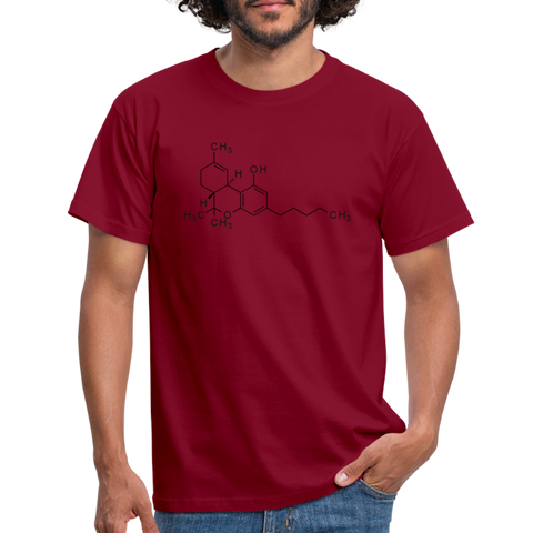 Tetrahydrocannabinol - Herren Cannabis Shirt - Ziegelrot