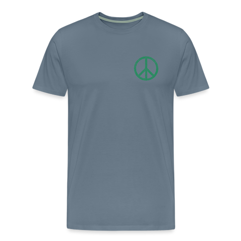 Peace - Herren Premium T-Shirt - Blaugrau