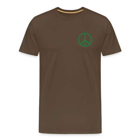Peace - Herren Premium T-Shirt - Edelbraun