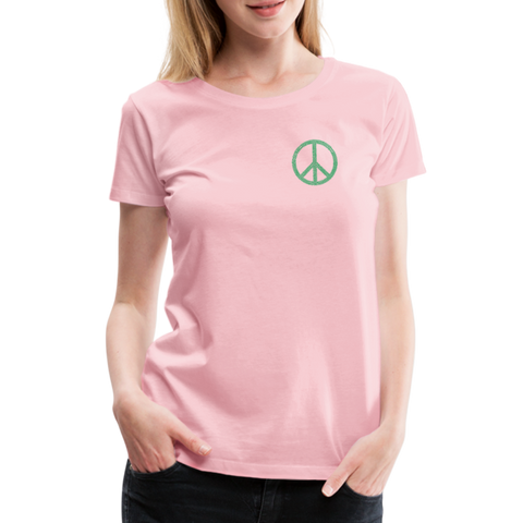Peace - Damen Premium T-Shirt - Hellrosa