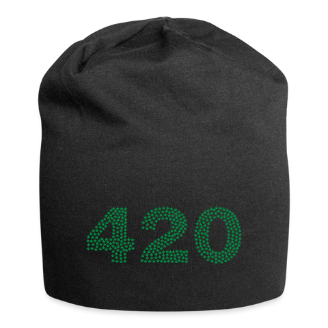 420 - Jersey-Beanie - Schwarz