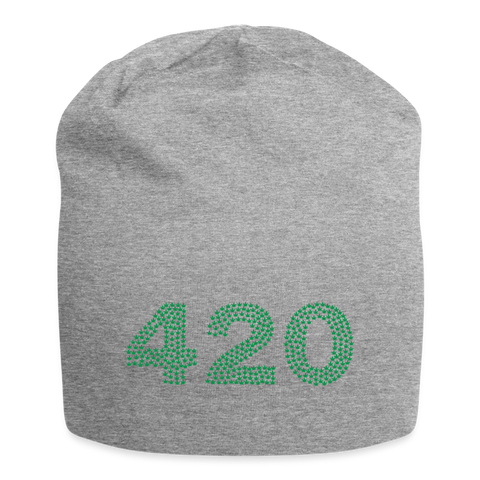 420 - Jersey-Beanie - Grau meliert