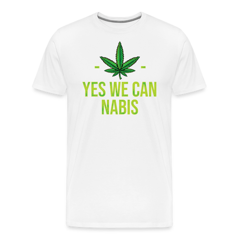 Yes We Cannabis - Herren Cannabis T-Shirt - weiß