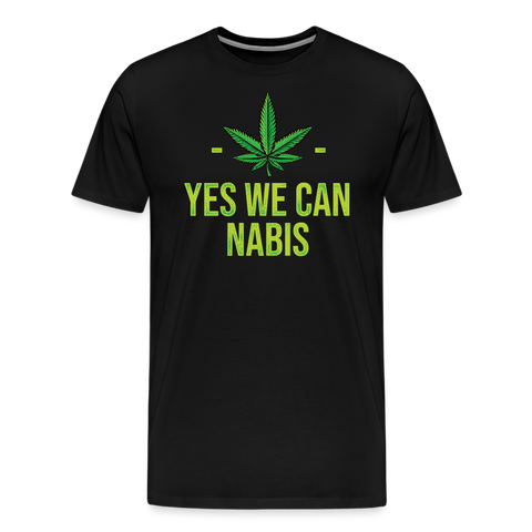 Yes We Cannabis - Herren Cannabis T-Shirt - Schwarz