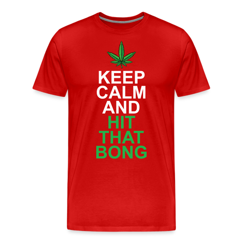 Hit The Bong - Herren Cannabis T-Shirt - Rot