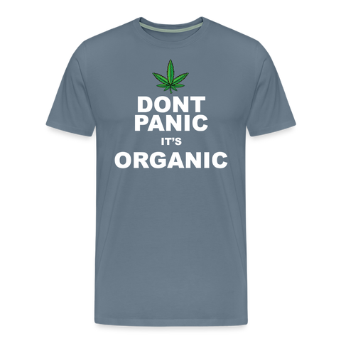 Dont Panic It's Organic - Herren Cannabis T-Shirt - Blaugrau