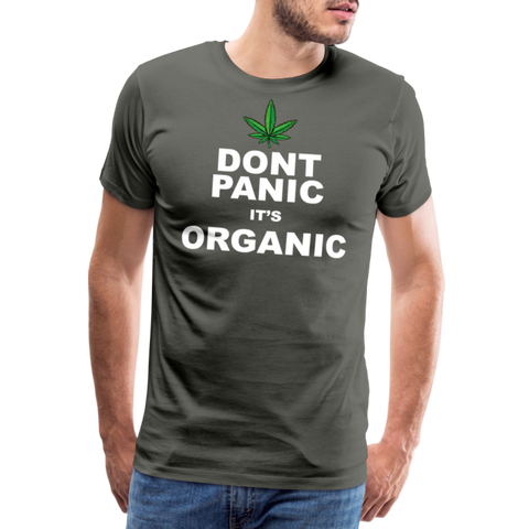 Dont Panic It's Organic - Herren Cannabis T-Shirt - Asphalt