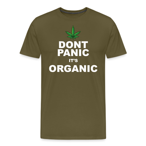 Dont Panic It's Organic - Herren Cannabis T-Shirt - Khaki