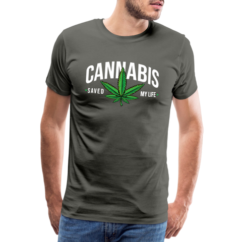 Cannabis - Herren Weed T-Shirt - Asphalt