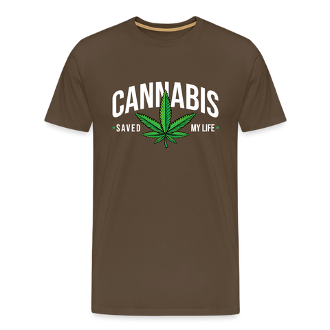 Cannabis - Herren Weed T-Shirt - Edelbraun