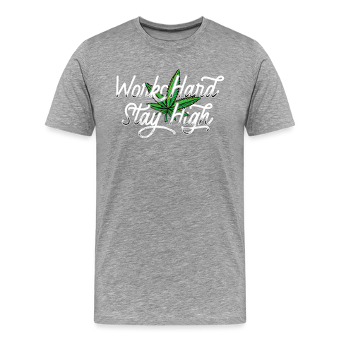 Stay High - Herren Cannabis T-Shirt - Grau meliert