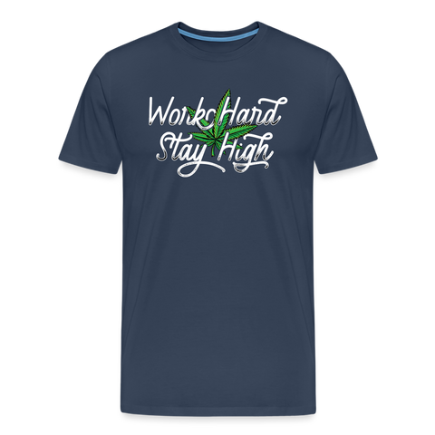 Stay High - Herren Cannabis T-Shirt - Navy