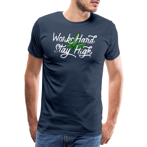 Stay High - Herren Cannabis T-Shirt - Navy