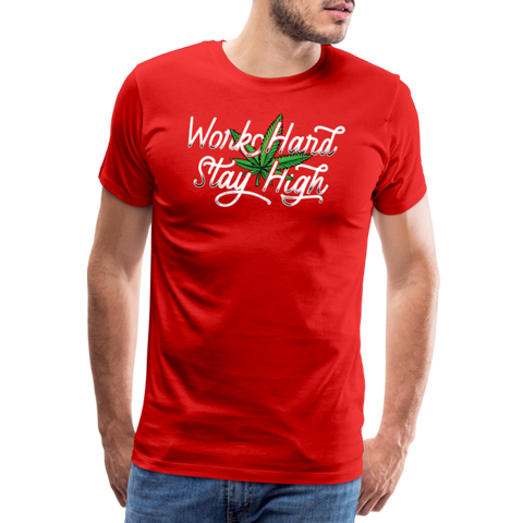Stay High - Herren Cannabis T-Shirt - Rot