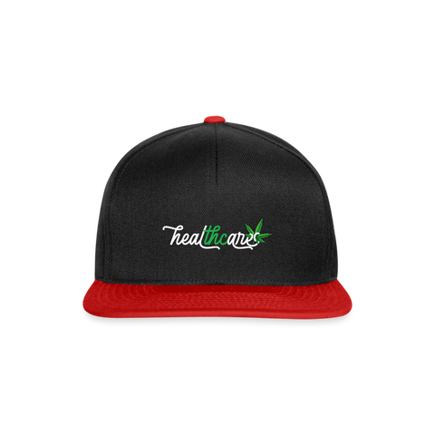 Healt Thc Any - Cannabis Snapback Cap - Schwarz/Rot
