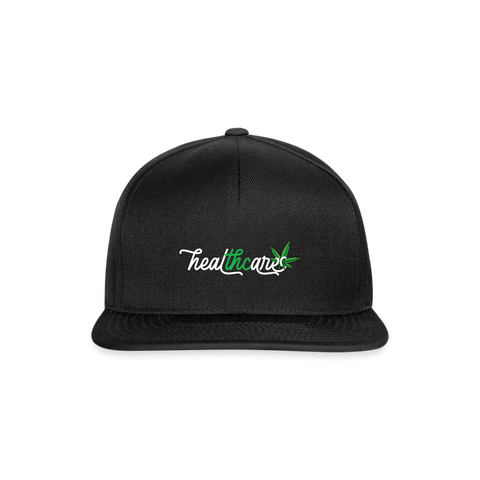 Healt Thc Any - Cannabis Snapback Cap - Schwarz/Schwarz