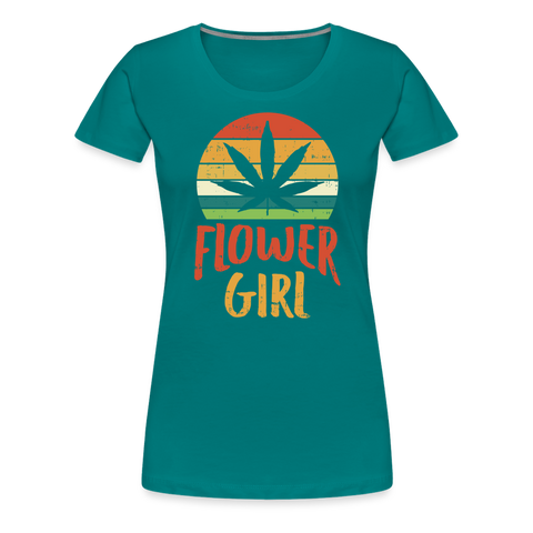 Flower Girl - Damen Cannabis T-Shirt - Divablau
