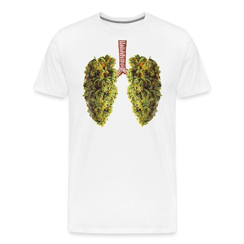 Bud Lung - Herren Cannabis T-Shirt - weiß
