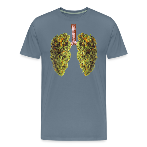 Bud Lung - Herren Cannabis T-Shirt - Blaugrau