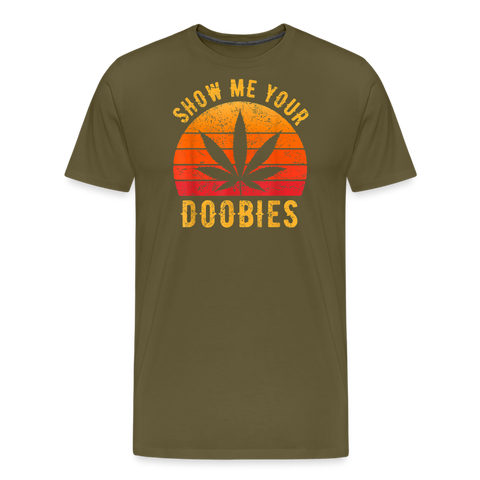 Show Me Your Doobies - Herren Cannabis T-Shirt - Khaki