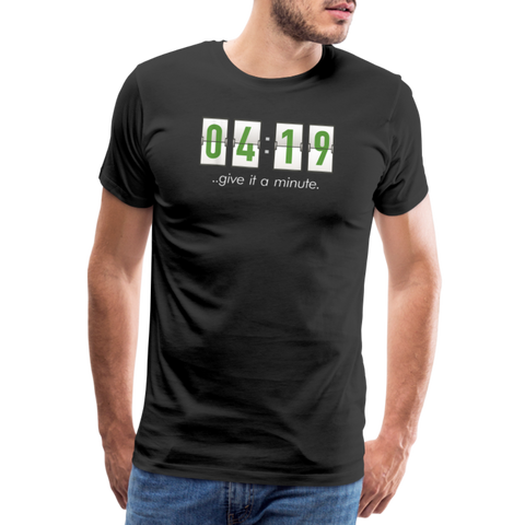 One Minute - Herren Cannabis T-Shirt - Schwarz