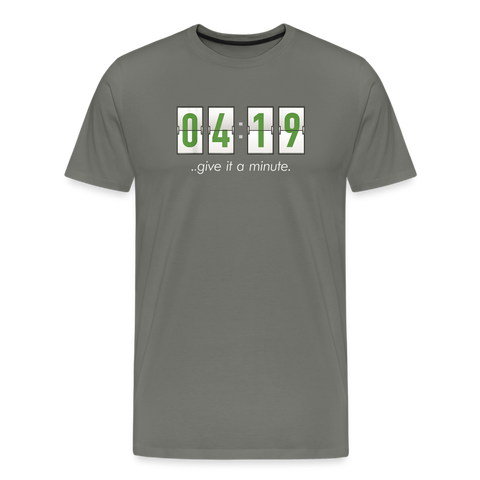 One Minute - Herren Cannabis T-Shirt - Asphalt