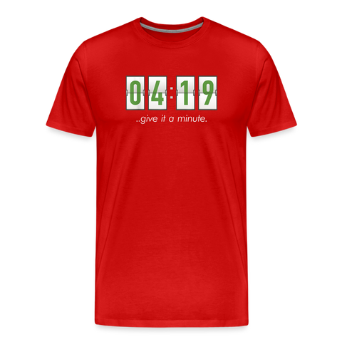 One Minute - Herren Cannabis T-Shirt - Rot
