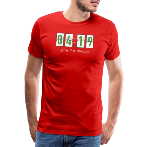 One Minute - Herren Cannabis T-Shirt - Rot
