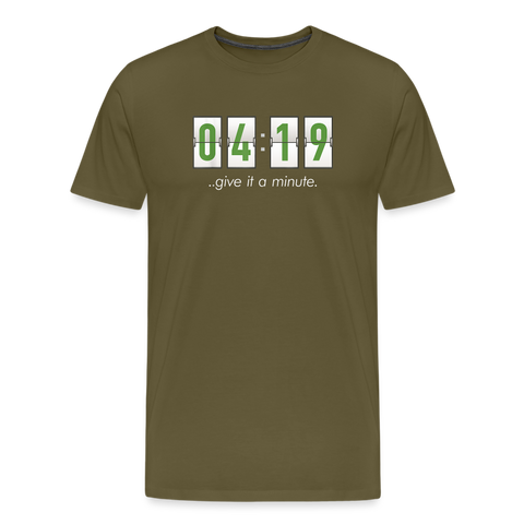 One Minute - Herren Cannabis T-Shirt - Khaki