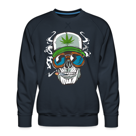 Pot Head -  Herren Cannabis Pullover - Navy