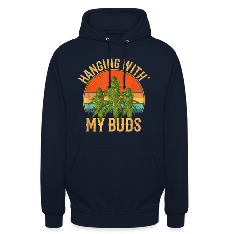 Hanging With My Buds - Cannabis Unisex Hoodie - Navy