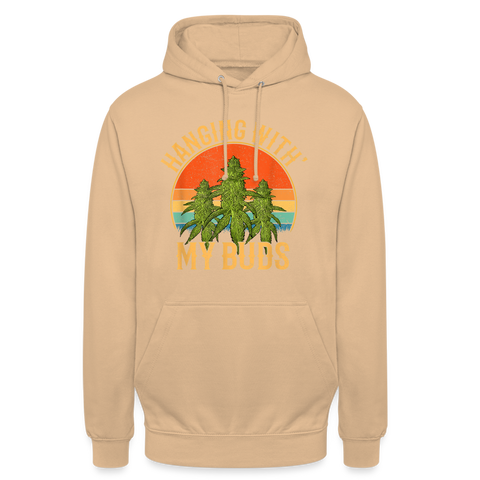 Hanging With My Buds - Cannabis Unisex Hoodie - Beige