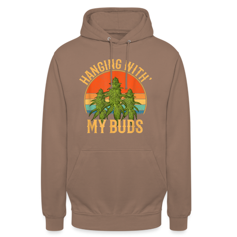 Hanging With My Buds - Cannabis Unisex Hoodie - Mokka