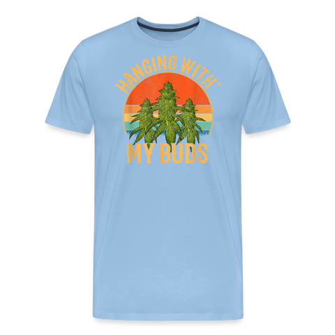Hanging With My Buds - Herren Cannabis T-Shirt - Sky
