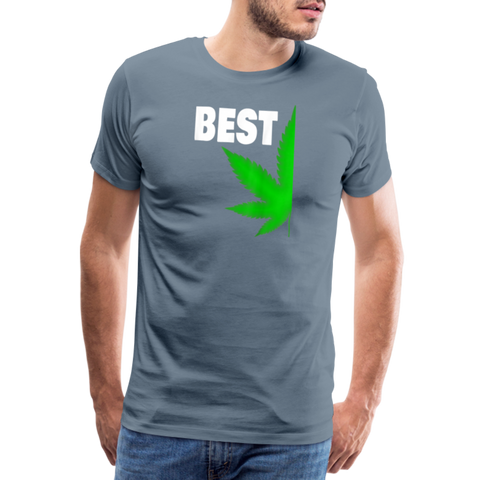Best-Buds - Herren Cannabis Partner-Shirt - Blaugrau