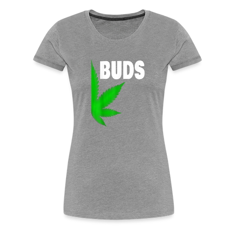 Best-Buds - Damen Cannabis Partner-Shirt - Grau meliert