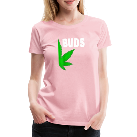 Best-Buds - Damen Cannabis Partner-Shirt - Hellrosa