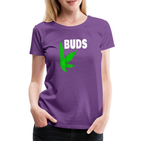 Best-Buds - Damen Cannabis Partner-Shirt - Lila