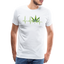 Heart Line - Herren Cannabis T-Shirt - weiß