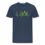 Heart Line - Herren Cannabis T-Shirt - Navy