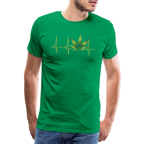 Heart Line - Herren Cannabis T-Shirt - Kelly Green