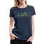 Heart Line - Damen Cannabis T-Shirt - Navy