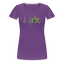 Heart Line - Damen Cannabis T-Shirt - Lila