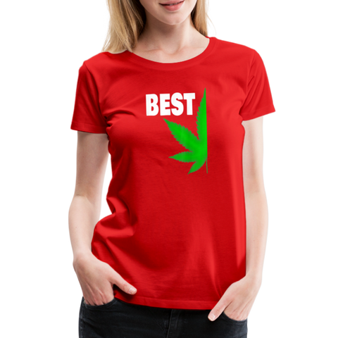 Best-Buds - Damen Cannabis Partner-Shirt - Rot