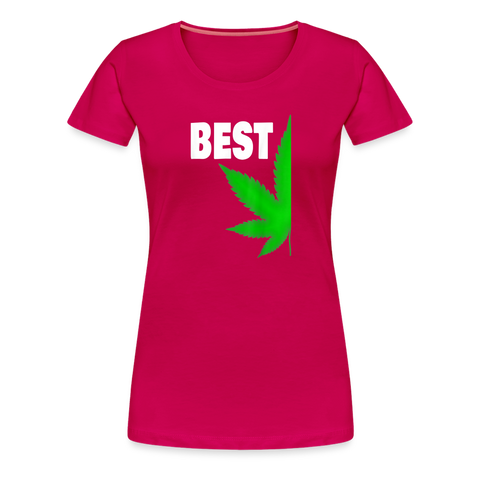 Best-Buds - Damen Cannabis Partner-Shirt - dunkles Pink