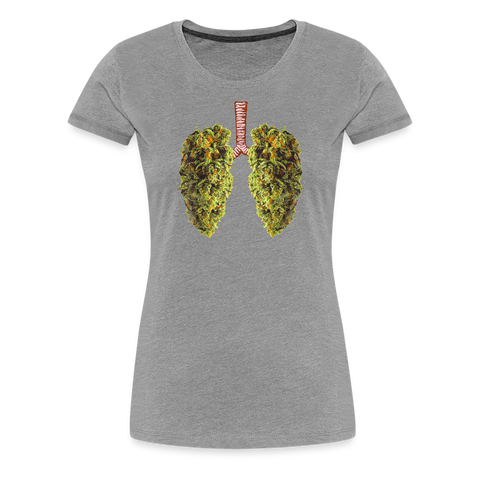 Bud Lung - Damen Cannabis T-Shirt - Grau meliert